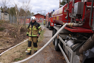 Brand i Lommarskogen på måndagen