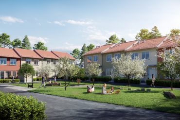 Byggstart för radhuskvarteret vid Lommarstranden