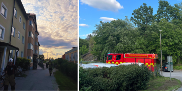 Lägenhetsbrand i centrala Norrtälje