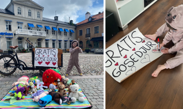 Lilla Ophelia med stort hjärta: Skänker gosedjur för andra året i rad