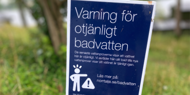 Otjänligt vatten vid Erken – bad avrådes