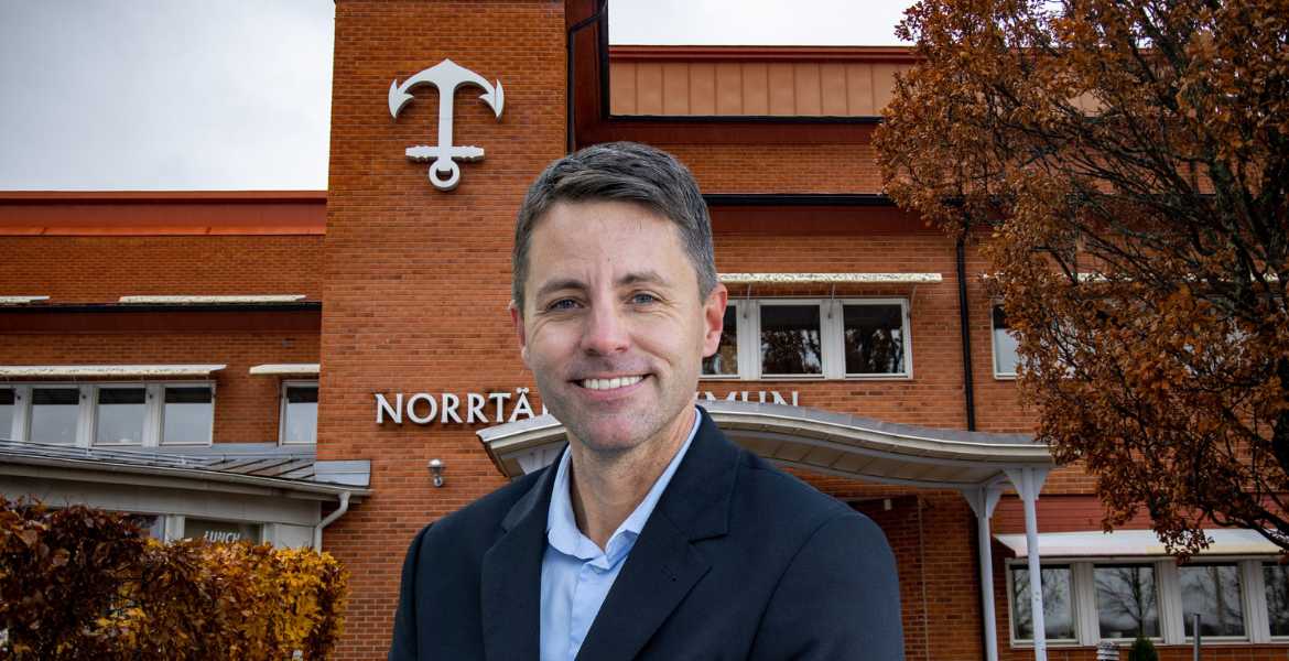 Bild på Robert Beronius (L), ordförande i barn- och skolnämnden i Norrtälje.