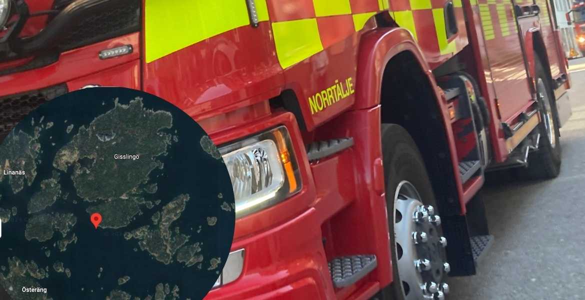 Misstänkt skogsbrand på Gisslingö