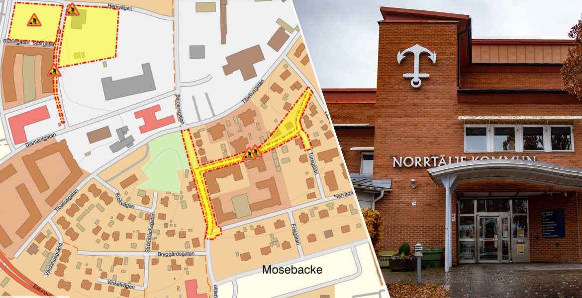 Baldersgatan avstängd – VA-ledningar byts ut