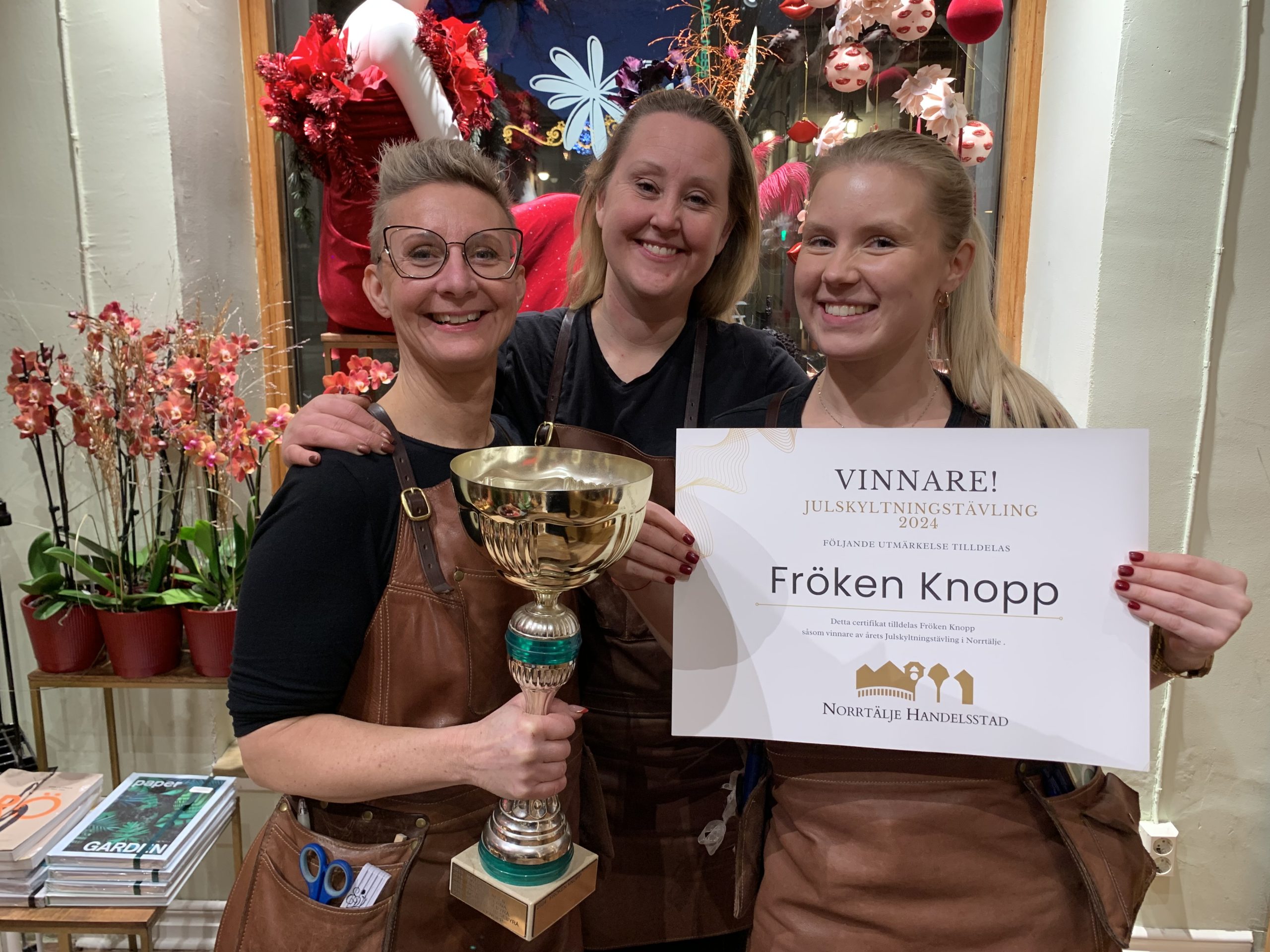 Fröken Knopp vann årets julskyltningstävling: ”Vi är förstås väldigt glada”
