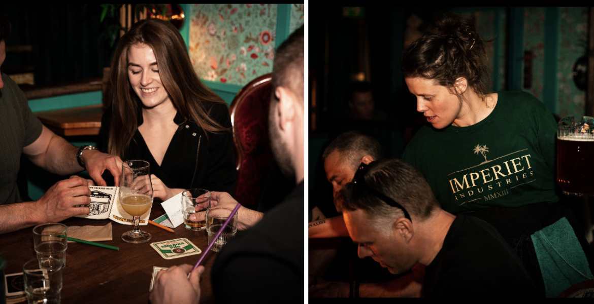 Foto på speeddejtening på Imperiet Industries i Norrtälje.