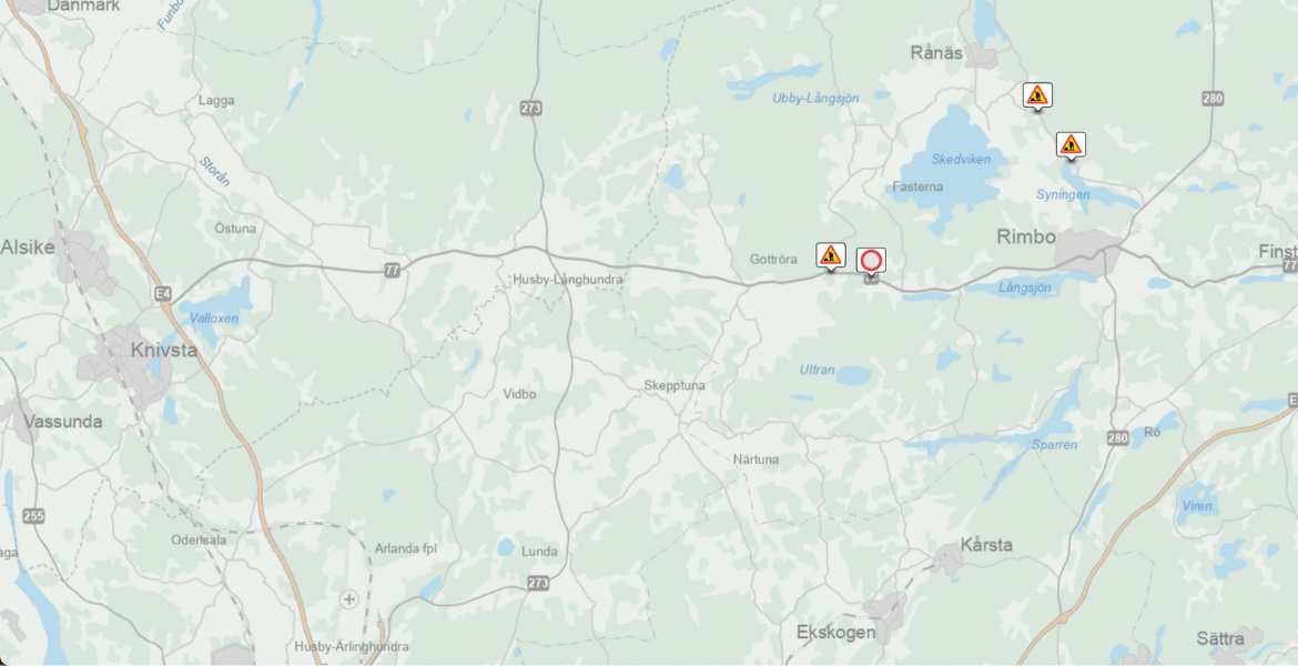 Bild på en karta över Roslagen.